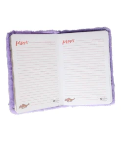 Pippi notesbog med plys