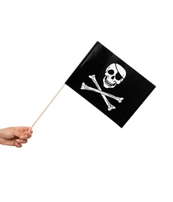 Pirat flag på pind, 10 stk