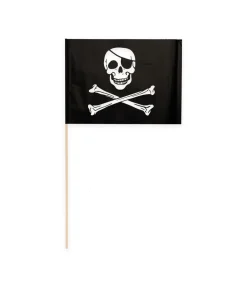 Pirat flag på pind, 10 stk