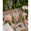 Plastik champagneglas med rose gold fod, 6 stk