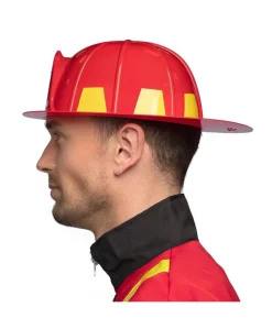 Rød brandmandshjelm