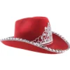 Rød cowboyhat med diadem
