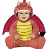 Rød drage baby kostume