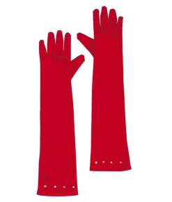Røde lange handsker, barn