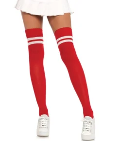 Røde og hvide athletic stockings