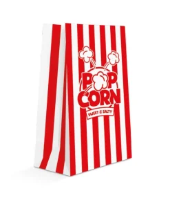 Røde og hvide popcornposer, 8 stk