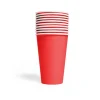 Røde papkrus, 350ml 10 stk