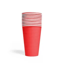 Røde papkrus, 350ml 10 stk