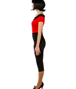 Rød 50er bluse