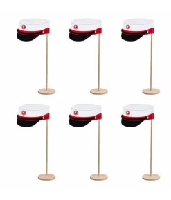 Røde studenterhuer bordflag, 6 stk
