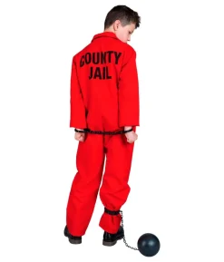 Rød fangedragt kostume