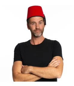 Rød Fez hat