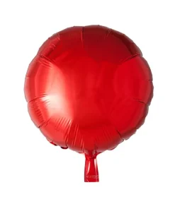 Rød folieballon, rund