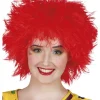 Rød Frizzy paryk