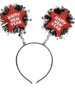 Rød Happy New Year hårbøjle