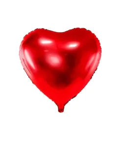 Rød hjerte folieballon