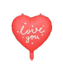 Rød hjerte folieballon, Love you