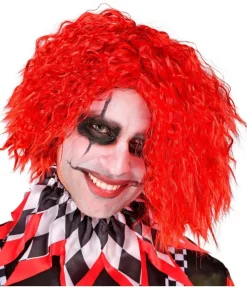 Rød joker paryk