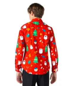 Rød juleskjorte til teens