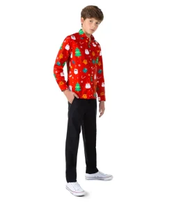 Rød juleskjorte til teens