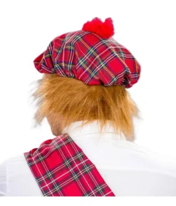 Rød Mr. Tartan hat
