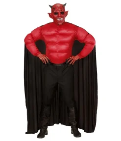Rød muskelbluse med kappe