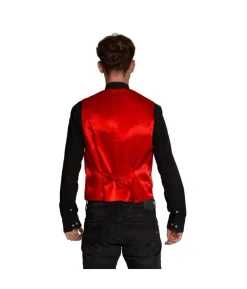 Rød pailletvest og butterfly