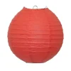 Rød rispapirlampeskærm, 25 cm