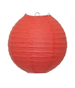 Rød rispapirlampeskærm, 25 cm