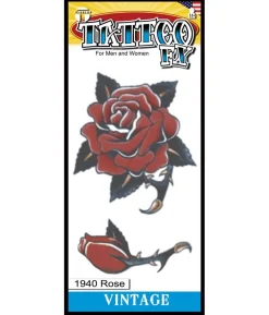 Rød rose tatovering