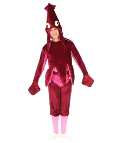 Rødt blæksprutte kostume