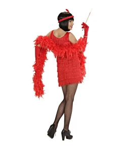 Rødt flapper kostume