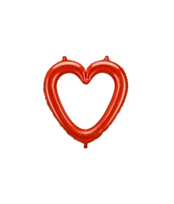 Rødt hjerte folieballon