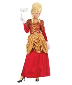Rødt Marquise kostume