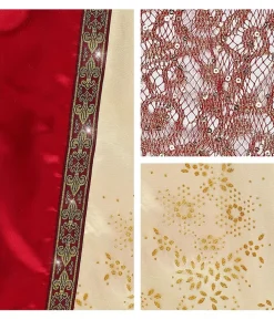 Rødt Middelalder Prinsesse kostume
