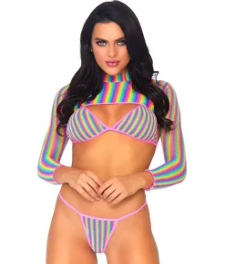 Regnbue bikini sæt