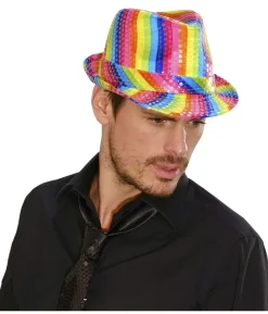 Regnbue fedora hat