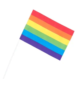 Regnbue flag på pind A5