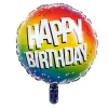 Regnbue Happy Birthday folieballon