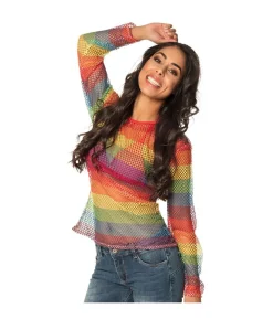Regnbue netbluse