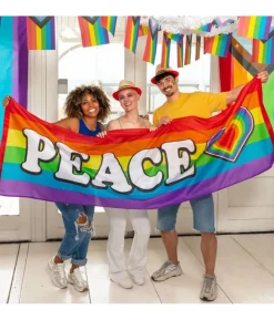 Regnbue Peace banner