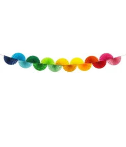 Regnbue vifte guirlande, 2,5 m