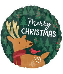 Rensdyr folieballon Merry Christmas