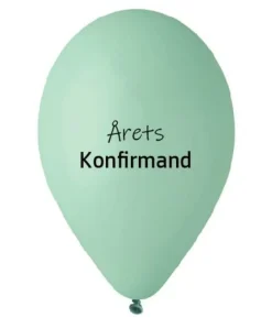 Årets konfirmand ballon, aqua