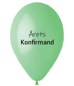 Årets konfirmand ballon, mintgrøn