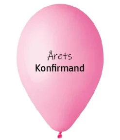 Årets konfirmand ballon, rosa