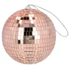 Rosegold diskokugle, 15 cm