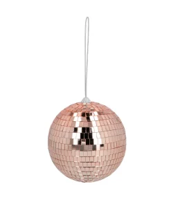 Rosegold diskokugle, 15 cm