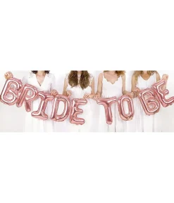Rose Gold folieballoner Bride to Be