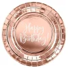 Rose gold Happy Birthday paptallerkner